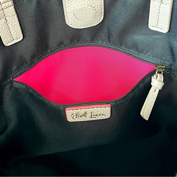 Elliot Lucca Faux Leather Tote Bag Coastal Aria Stripe Large  Effortlessly Sleek - Picture 7 of 7